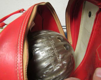 Brunswick Crown Jewel Bowling Ball & AMF Carrying Case * 15 pound ball