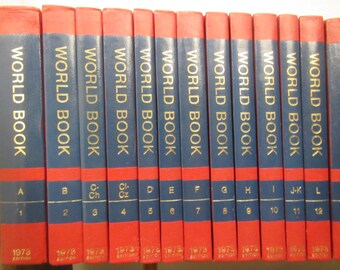 1973 Complete Set of 22 WORLD BOOK ENCYCLOPEDIAS A Thru Z Plus