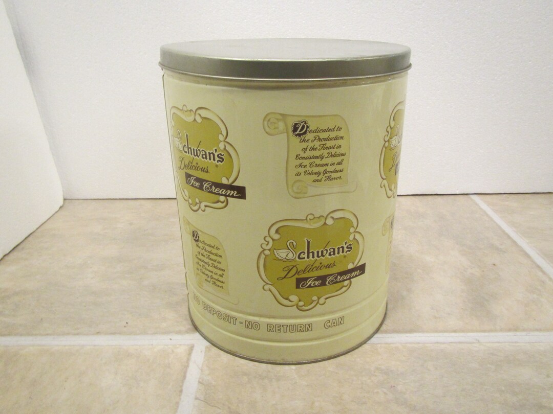 Schwans Ice Cream 2.5 Gallon Tin Container Schwans Returnable Tin