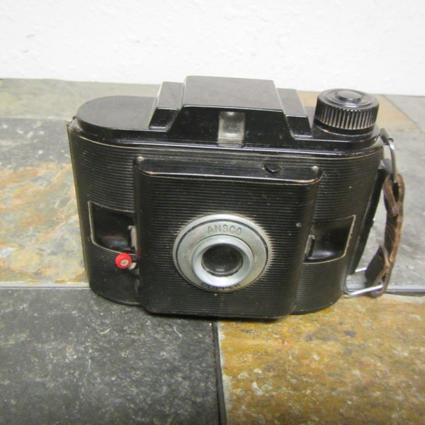 vintage ANSCO CLIPPER CAMERA  expandable front . mid century