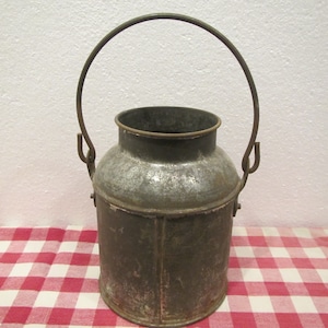 half gallon cream can *  1/2 gallon milk can, farm house decor,  neat old can  * Mid century