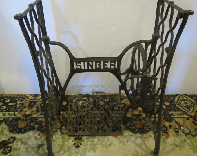 Antique Singer Treadle Sewing Machine Base, Industrial Table Base ...