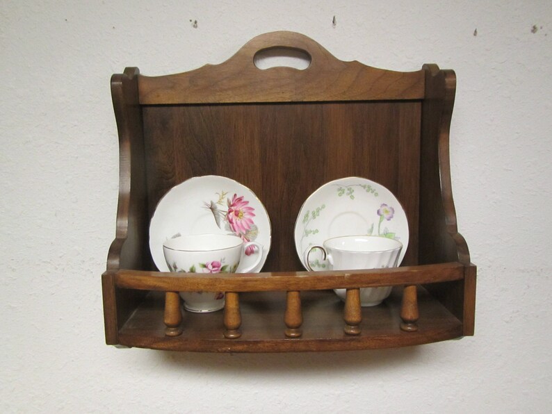 Wood Shelf With Railing Bathroom Kitchen Wood Shelf With Railing Bathroom Kitchen Wall Mount Knick Knack