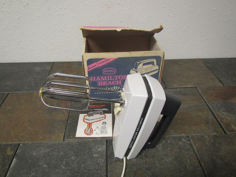 Vintage Scovill HAMILTON BEACH MIXETTE Portable Mixer hand Etsy
