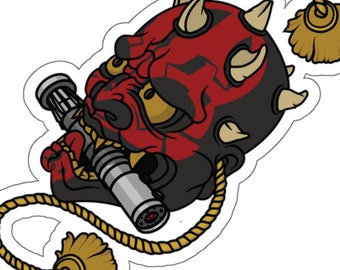 Darth Maul Hanya Kiss-Cut Stickers, Star Wars Sticker, Japanese Style Decal, Laptop Decal, Vinyl Stickers