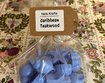 Handgjorda vaxsmältor - karibisk teakträdoft - snäckskalformer