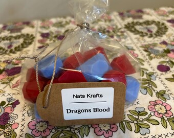 Handmade Wax Melts - Dragons Blood Scent - Gem Shapes