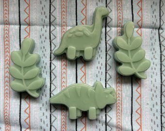 Pastillas de cera aromáticas hechas a mano - Aroma a anillos frutales - Formas de dinosaurios