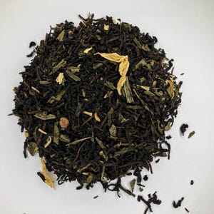 Thé Songe d&#39;une nuit d&#39;été, Thé en vrac Songe d&#39;une nuit d&#39;été, Thé vert, Thé en vrac gastronomique, Thé aromatisé, Cadeaux pour elle, Cadeaux pour les amateurs de thé