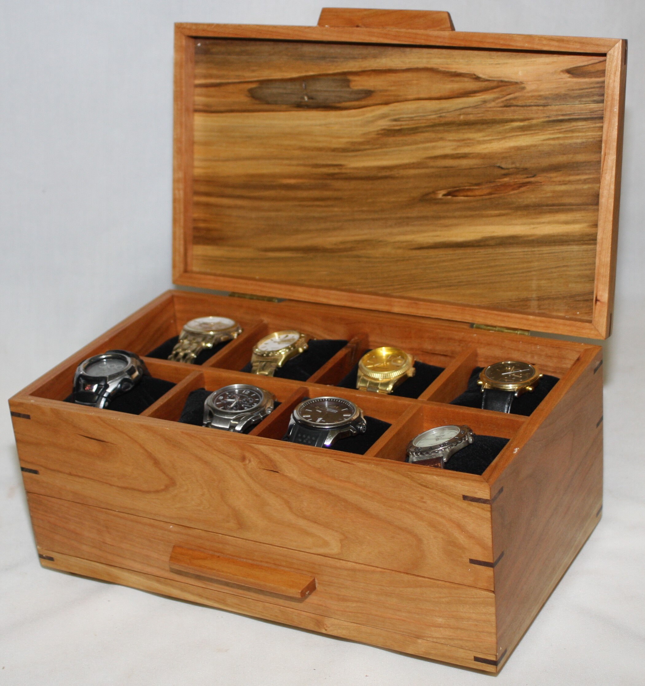 Watch Box with a cufflink drawer Holds 8 watches includes Etsy