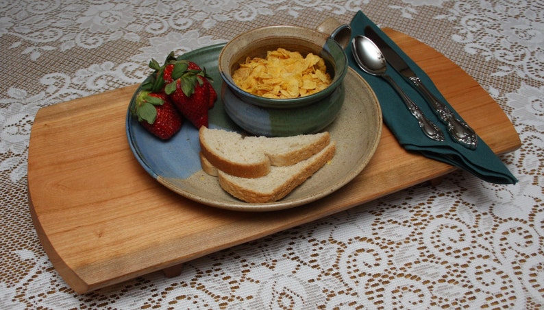 Cherry cutting board with a live edge serving tray live edge footed 176 bread board cheese board Serving Tray with cherry feet