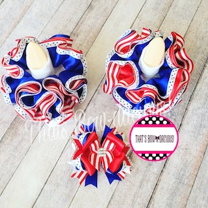 July 4th Patriotic Socks 4th of July Red White and Blue Socks Ruffle Socks 4th Of July Socks Memorial Day Gift for Kids Memorial  Day Socks