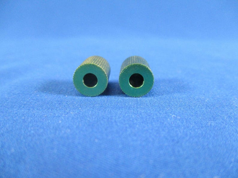 Małe zielone, solidne aluminiowe pokrętła sterujące do gitary HiFi, 1/2" x 3/8" Zestaw 2 szt. zdjęcie 4