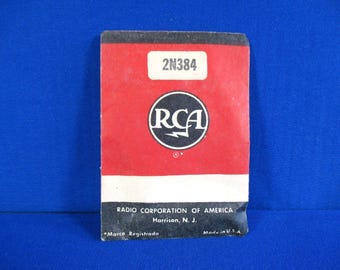 Transistor de germanio PNP RCA 2N384, nuevo, en su embalaje original.