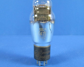 Cunningham Radiotron   Type 47 Vacuum Tube Engraved Base TV-7 Tested