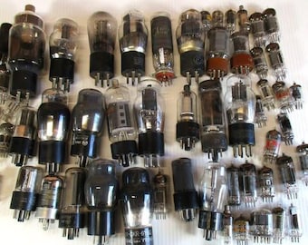 Vintage Vacuum Tube Lot for Display Art Projects Crafts  Steampunk Lot of 60