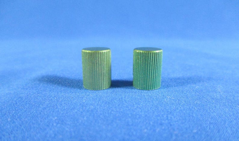 Małe zielone, solidne aluminiowe pokrętła sterujące do gitary HiFi, 1/2" x 3/8" Zestaw 2 szt. zdjęcie 1