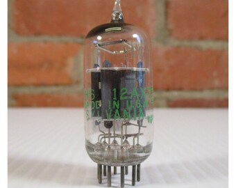 Sylvania JHS 12AX7 Vacuum Tube Clear Top Short Gray Plate Copper RodsTV-7 Tested