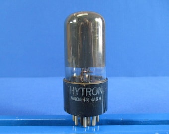 Tubo a vuoto Hytron 6V6GT in vetro scuro, testato per TV-7
