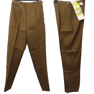 DEADSTOCK Vintage 1950’s 1960’s High Rise Side Zip NOS Cigarette Leg Capri Pants by Dan River Mills USA 26” waist