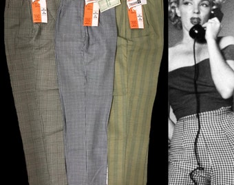 保障できる DEADSTOCK 1950's Vintage Cigarette Pants 50s 60s High Rise パンツ