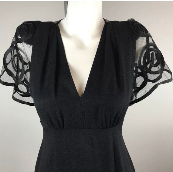 Vintage Deco Style Rayon Soutache Mesh Back Cockt… - image 4