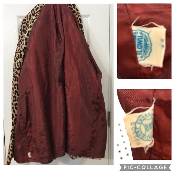 Vintage Leopard Jacket Velour Coat VOLUP 1960’s S… - image 10