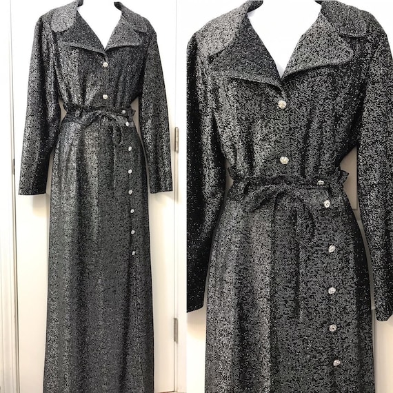 Show-stopper vintage metallic Lurex bling buttoned