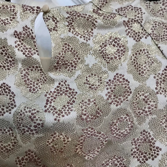 Retro Midcentury Style Gold Lamé Tinsel Lurex Leo… - image 4