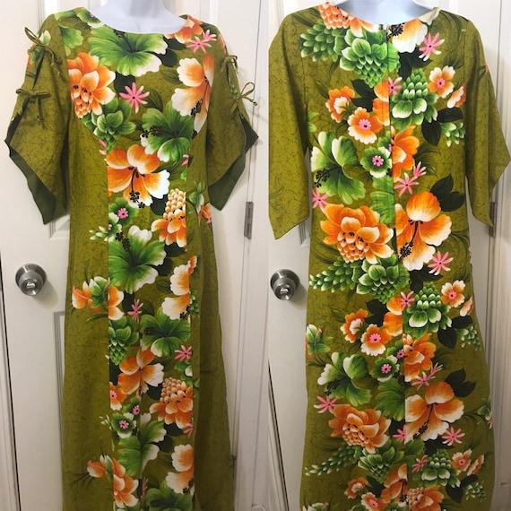 Reef Hawaiian tiki pake muu mu bell sleeve Hibisc