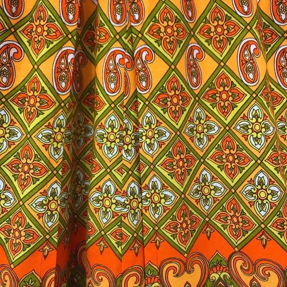 Vintage Psychedelic Hawaiian Tiki Maxi Dress by J… - image 7