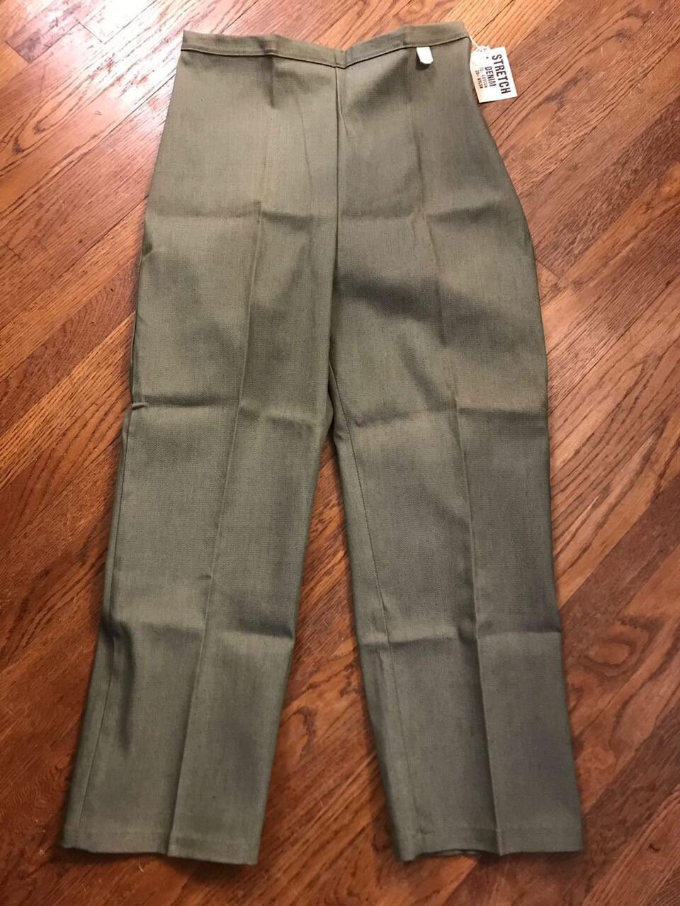 DEADSTOCK Vintage 1950's 1960's High Rise Side Zip Jeans