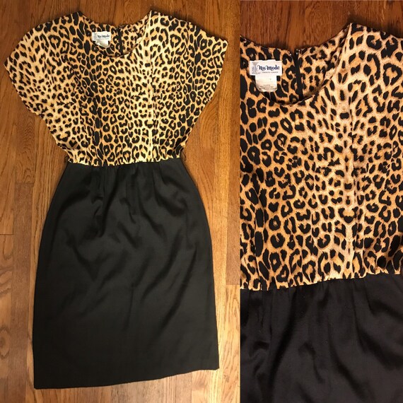 Bad girl naughty sexy secretary dress leopard chee
