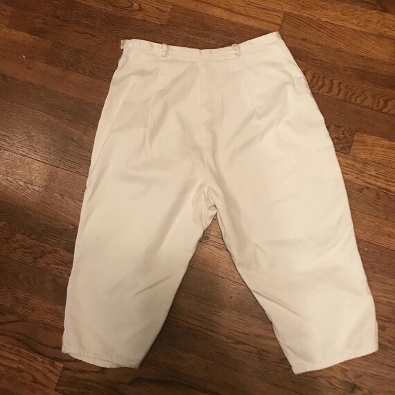 1950s 50s 1960s 60s high waist chino White capris
