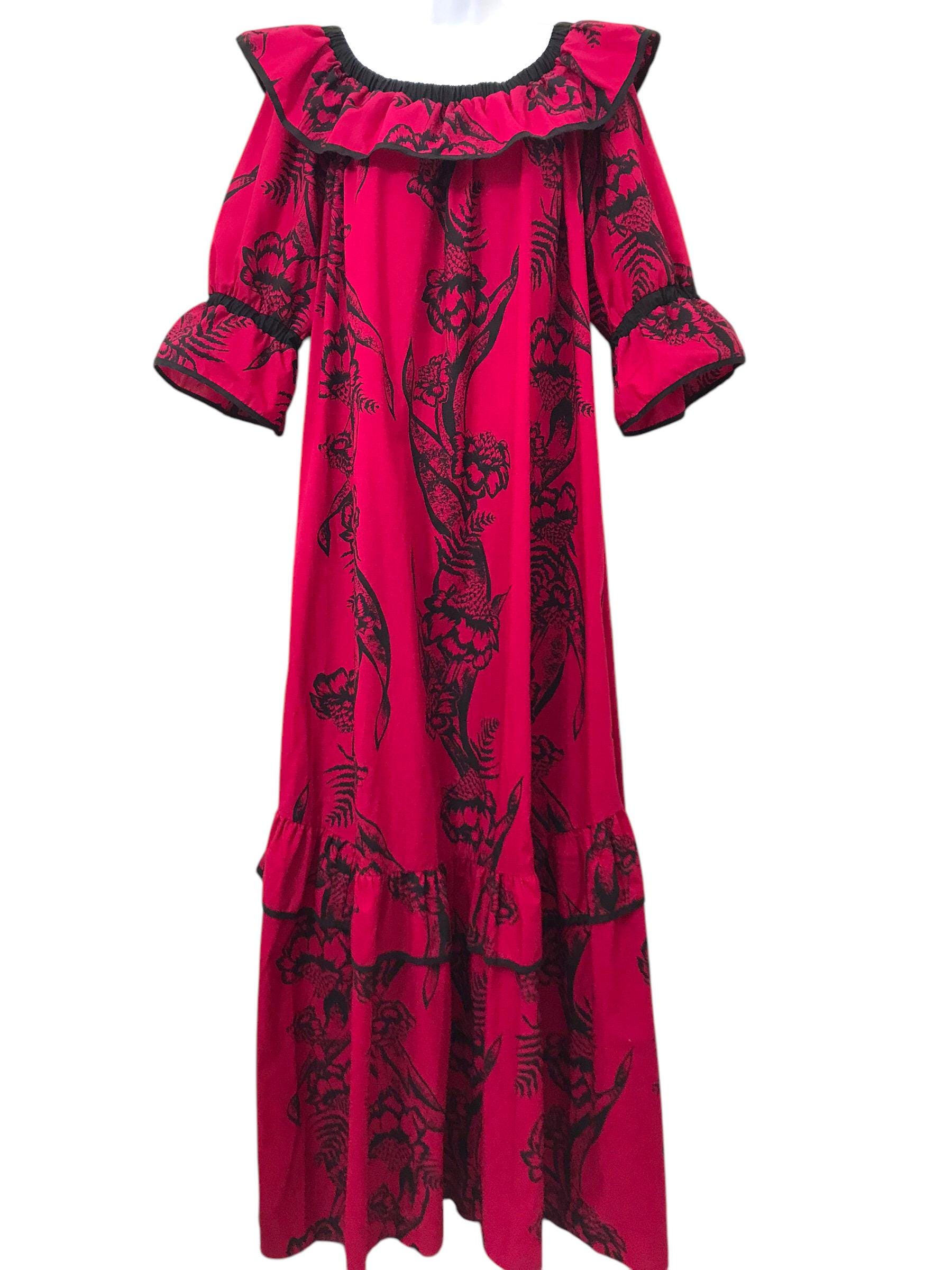Tori Richard Golden Monarch ムームー　フラダンス お気に入り Dress Richard Tori VTG Women's Muumuu Monarch