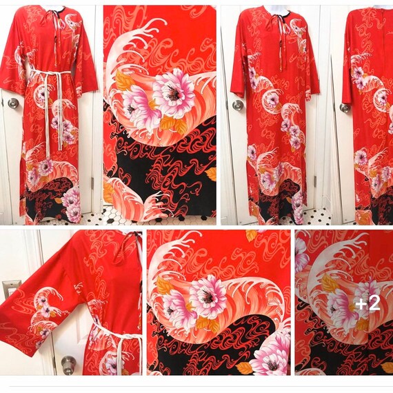 Incredible psychedelic kimono ocean surf Hawaiian