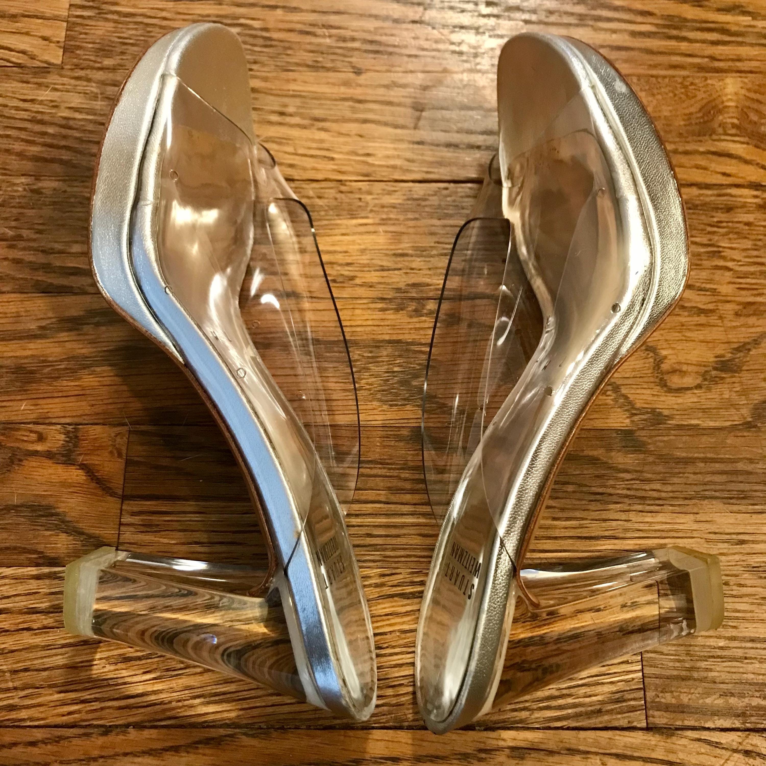 Stuart weitzman clear shoes hot sale