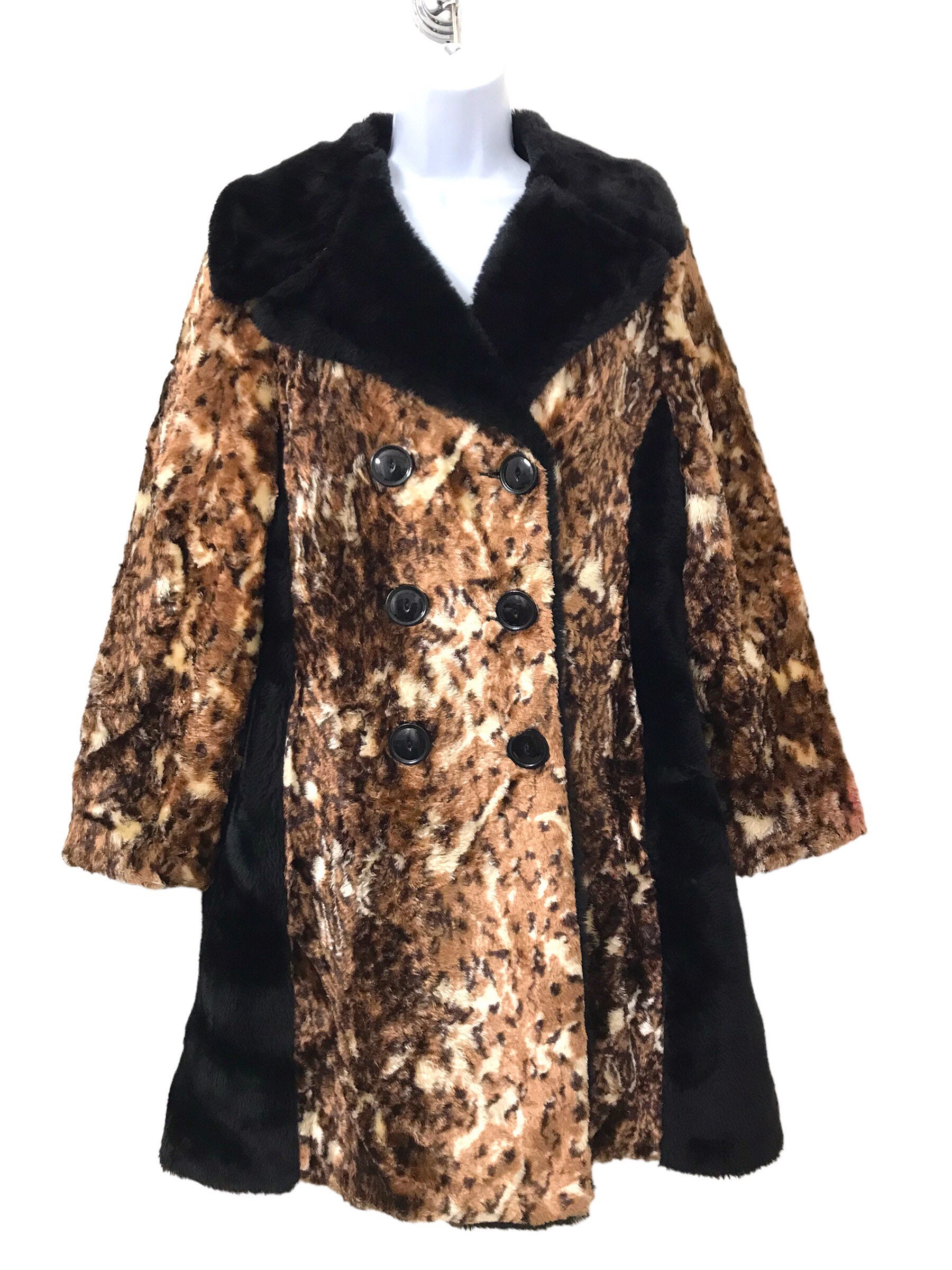 70s Cheetah Coat - Etsy