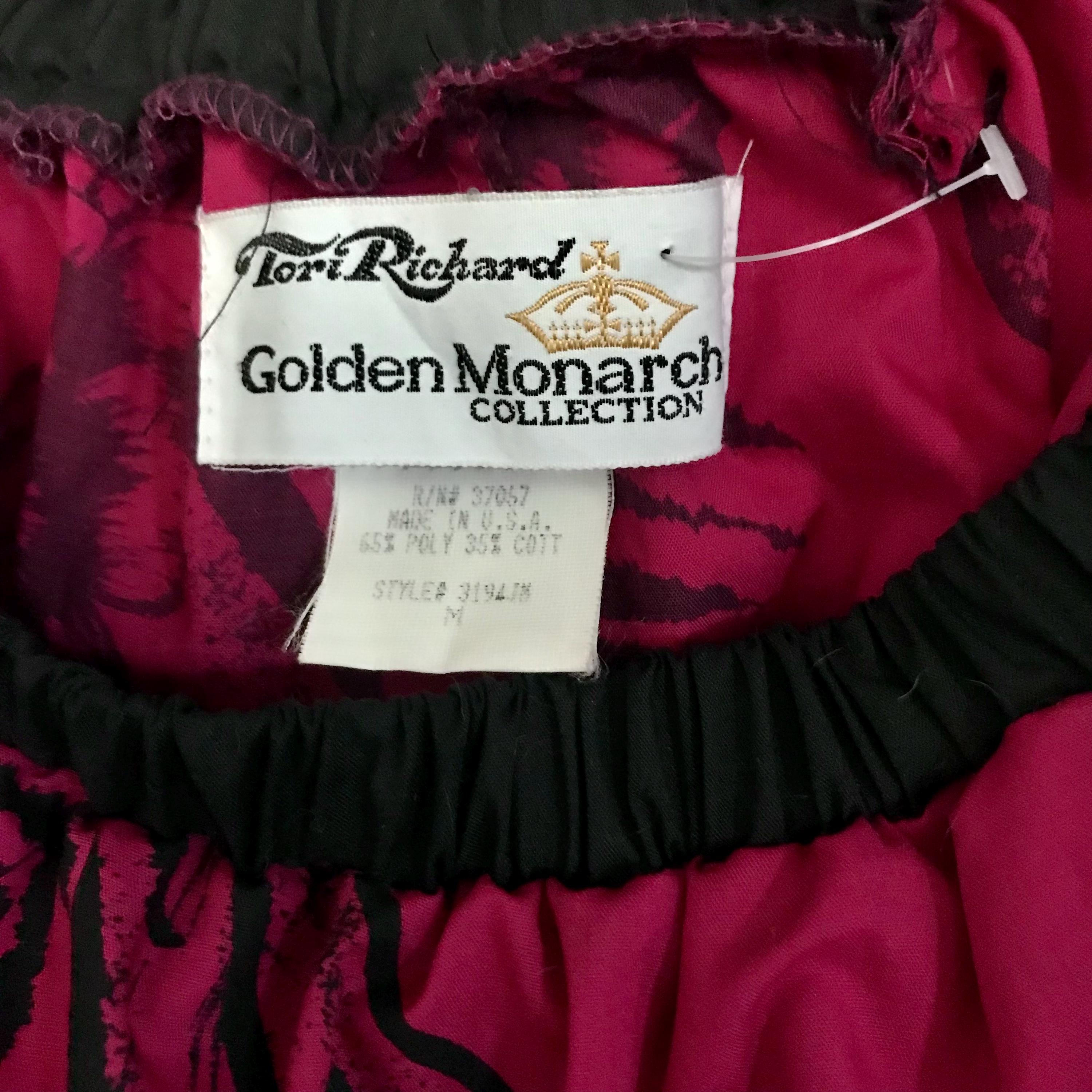 Vintage Ruffle Mumu Hawaiian Dress by Tori Richard Golden