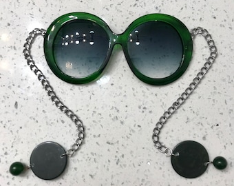 Vintage Mod JE-DOL Sunglasses Pendant Earrings Plastic Chain  display picture 2