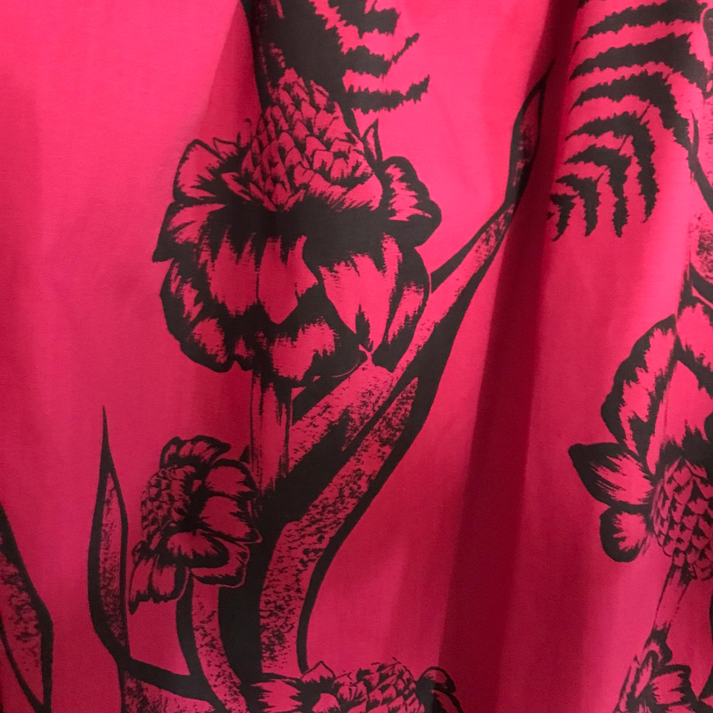 Vintage Ruffle Mumu Hawaiian Dress by Tori Richard Golden
