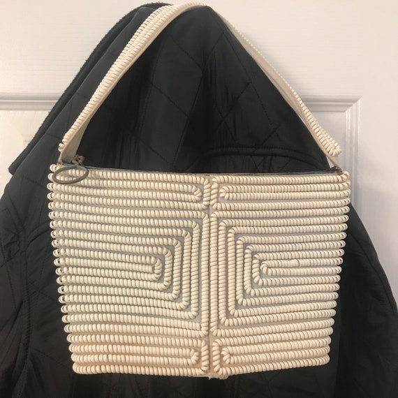 1940s 40s telephone phone cord coil purse handbag