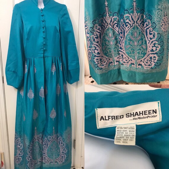 Alfred Shaheen Hawaiian pake muu mu Asian cheongsa
