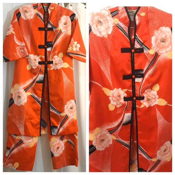 Groovy Hawaiian novelty beach pajamas lounger psyc