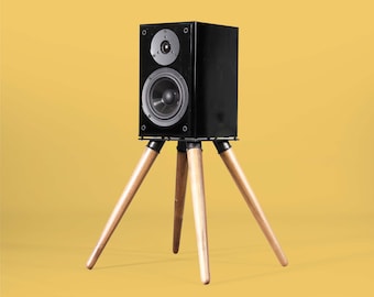 Audio speaker stand , iron and wood (2 units)