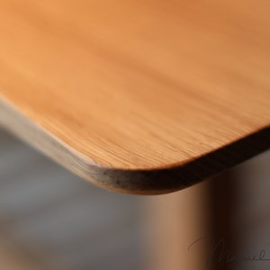 Carved Coffee table 06, center table , living room table made of solid oak / walnut  board Japanese design