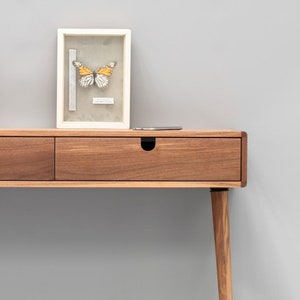 Midcentury console hallway table in solid wood 01 image 1