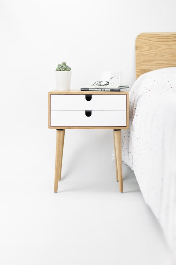 girls white bedside table