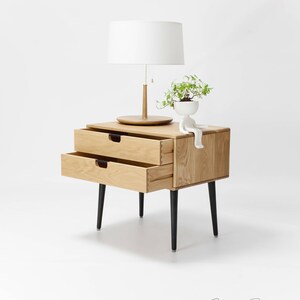 Mid-Century Scandinavian Side Table / Entry table / Dresser / commode / console Frame and legs made in Oak image 4
