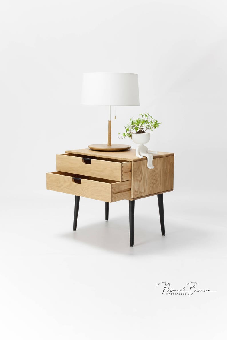 Mid-Century Scandinavian Side Table / Entry table / Dresser / commode / console Frame and legs made in Oak image 4